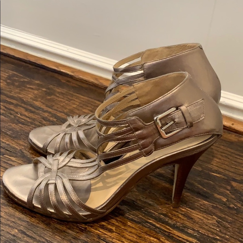 Cole Haan Champagne Strappy Heels